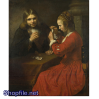 Tranh sơn dầu cô gái nói chuyện